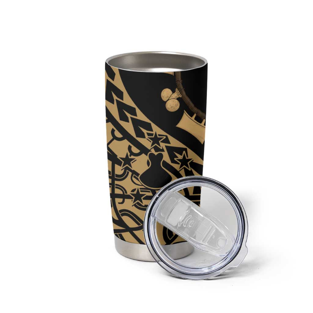 Austral Islands Tumbler Cup Tuhaa Pae Penu Stars Necklace Gold - Polynesian Pride