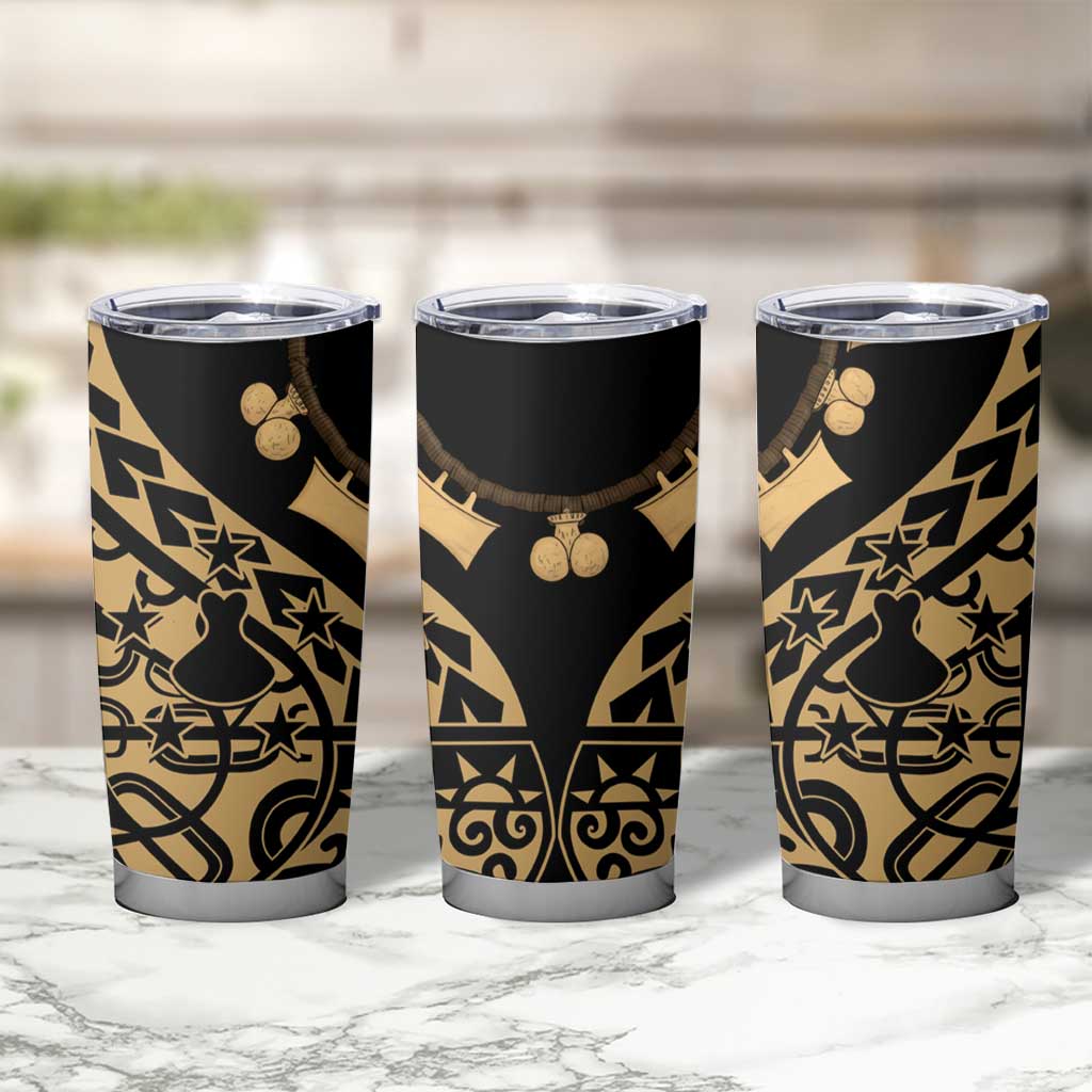 Austral Islands Tumbler Cup Tuhaa Pae Penu Stars Necklace Gold - Polynesian Pride