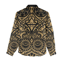Austral Islands Women Casual Shirt Tuhaa Pae Penu Stars Necklace Gold LT14 - Polynesian Pride