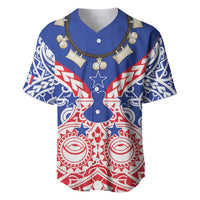 Austral Islands Baseball Jersey Tuhaa Pae Penu Stars Necklace Red LT14 Red - Polynesian Pride