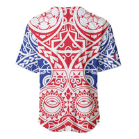 Austral Islands Baseball Jersey Tuhaa Pae Penu Stars Necklace Red LT14 - Polynesian Pride