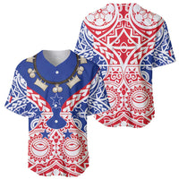 Austral Islands Baseball Jersey Tuhaa Pae Penu Stars Necklace Red LT14 - Polynesian Pride