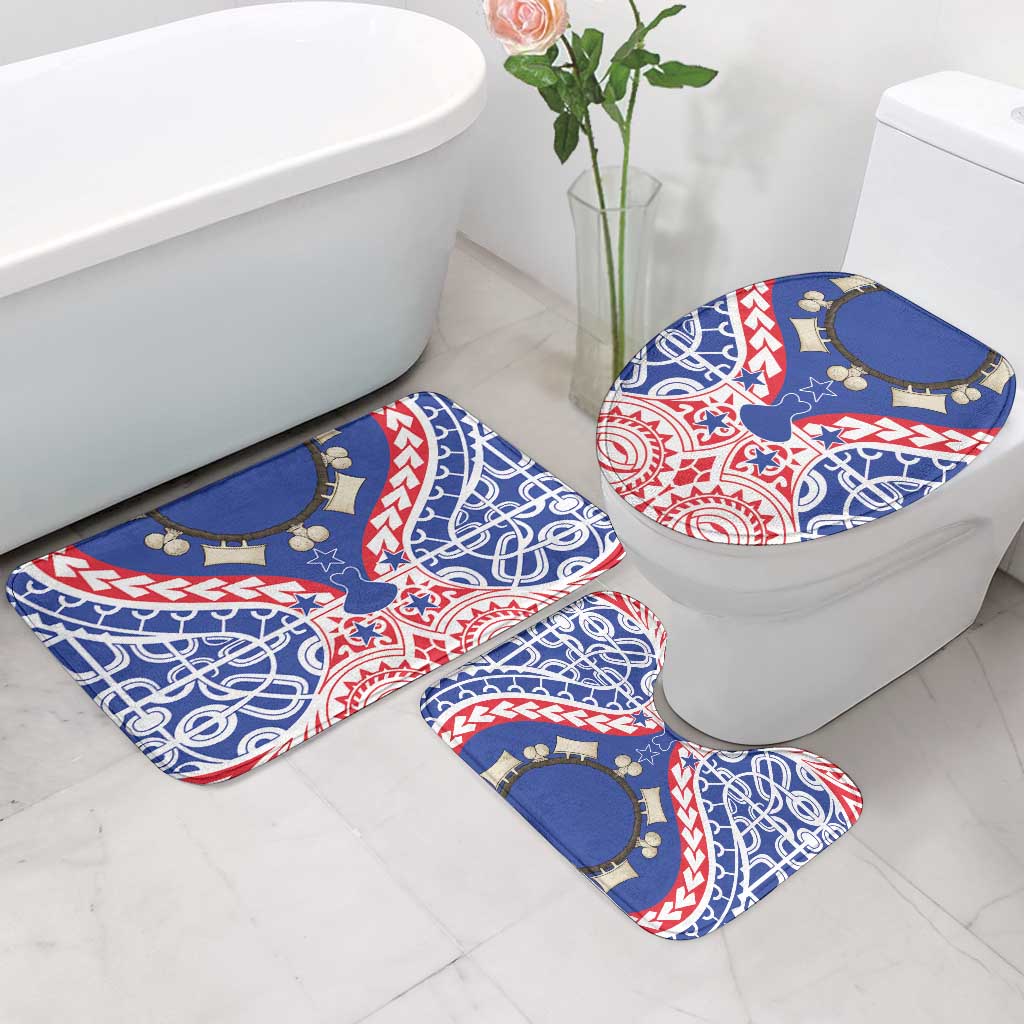 Austral Islands Bathroom Set Tuhaa Pae Penu Stars Necklace Red LT14 - Polynesian Pride