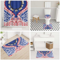 Austral Islands Bathroom Set Tuhaa Pae Penu Stars Necklace Red LT14 - Polynesian Pride