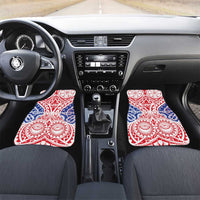 Austral Islands Car Mats Tuhaa Pae Penu Stars Necklace Red - Polynesian Pride