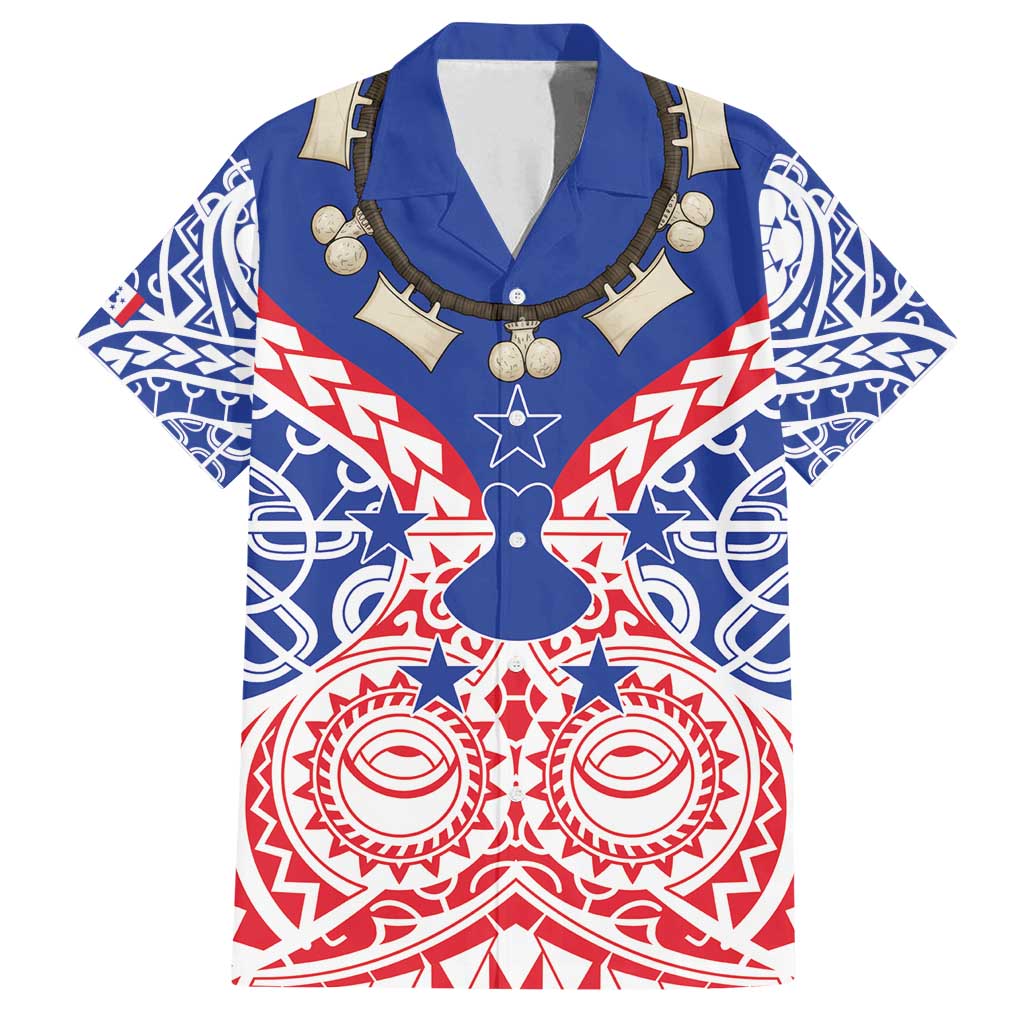 Austral Islands Family Matching Long Sleeve Bodycon Dress and Hawaiian Shirt Tuhaa Pae Penu Stars Necklace Red LT14 Dad's Shirt - Short Sleeve Red - Polynesian Pride