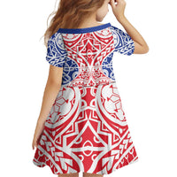 Austral Islands Family Matching Tank Maxi Dress and Hawaiian Shirt Tuhaa Pae Penu Stars Necklace Red LT14 - Polynesian Pride