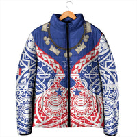 Austral Islands Padded Jacket Tuhaa Pae Penu Stars Necklace Red LT14 - Polynesian Pride