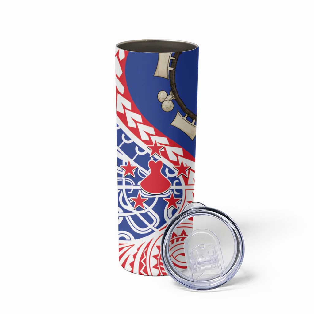 Austral Islands Skinny Tumbler Tuhaa Pae Penu Stars Necklace Red - Polynesian Pride
