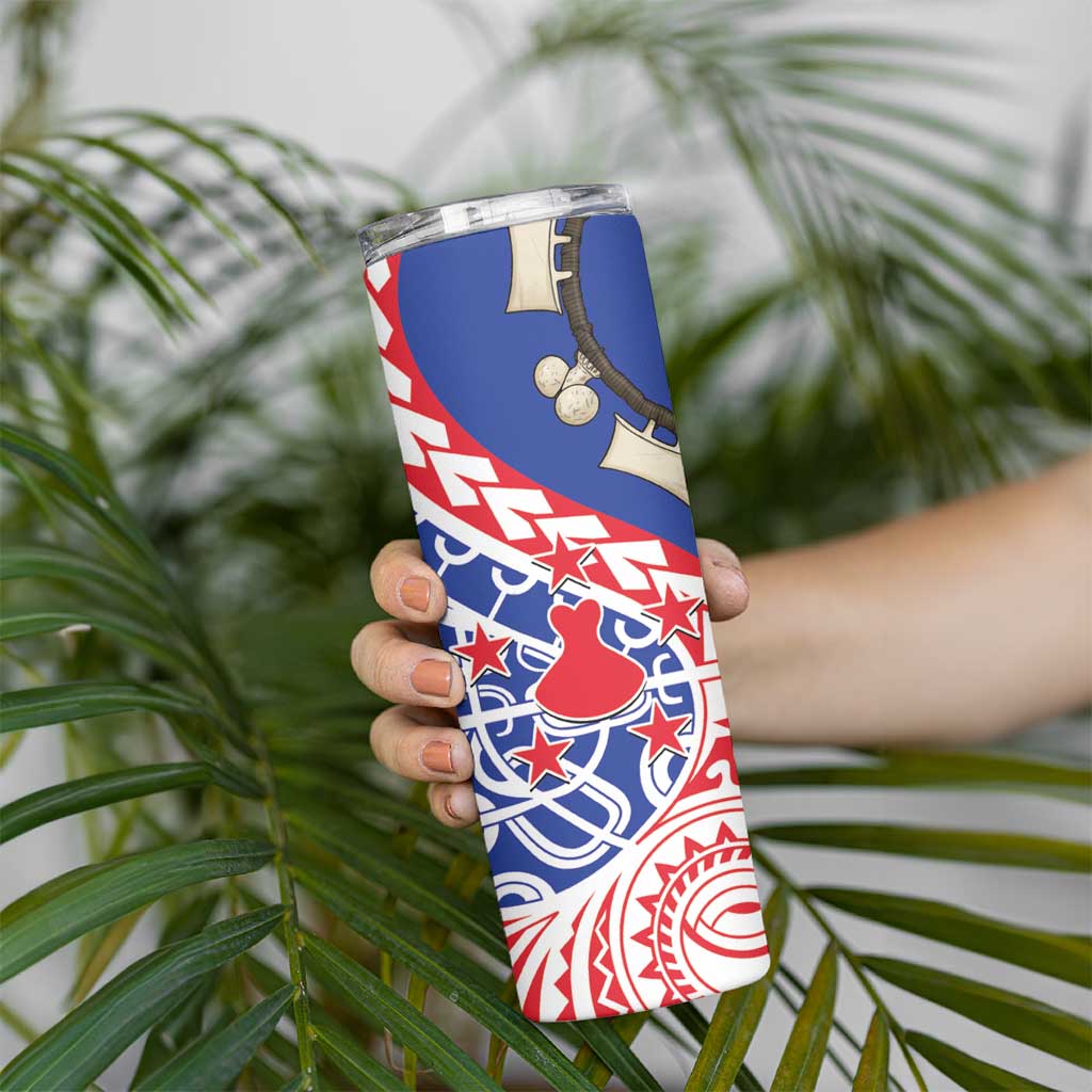 Austral Islands Skinny Tumbler Tuhaa Pae Penu Stars Necklace Red - Polynesian Pride