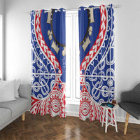 Austral Islands Window Curtain Tuhaa Pae Penu Stars Necklace Red - Polynesian Pride