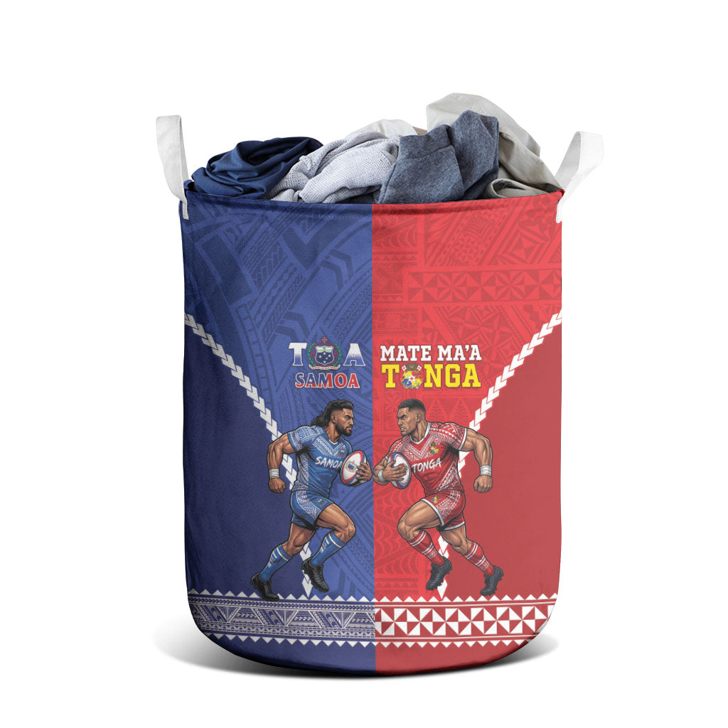 Toa Samoa Mate Ma'a Tonga Rugby Together Laundry Basket LT14 - Polynesian Pride