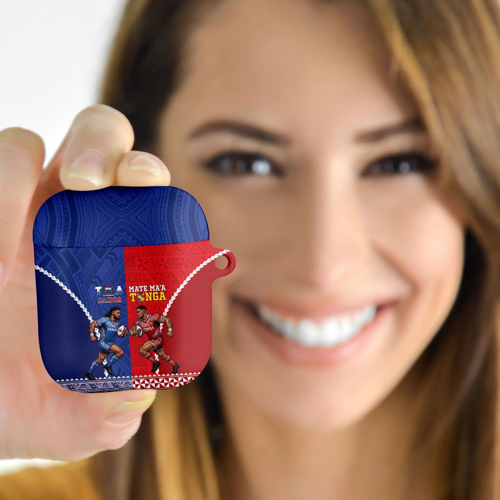 Toa Samoa Mate Ma'a Tonga Rugby Together AirPods Case LT14 - Polynesian Pride