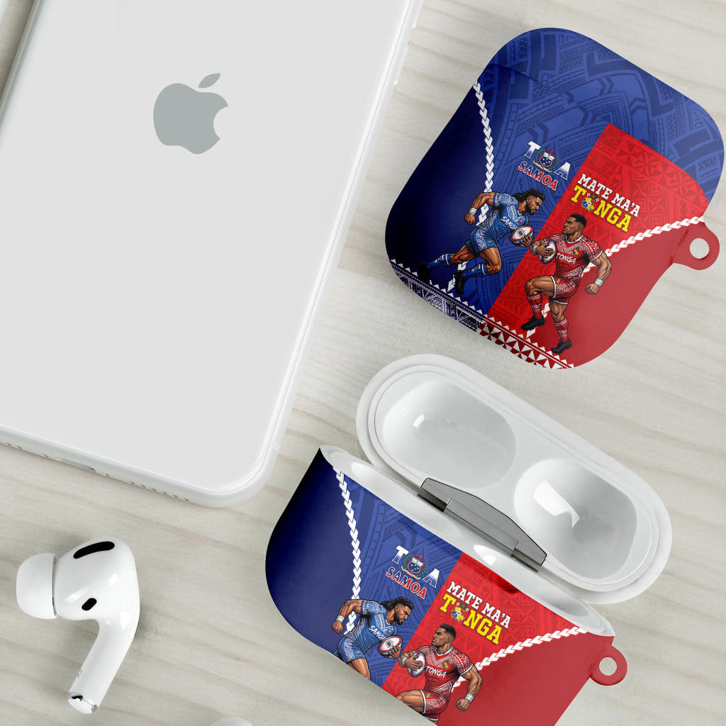 Toa Samoa Mate Ma'a Tonga Rugby Together AirPods Case LT14 - Polynesian Pride
