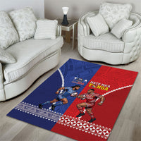 Toa Samoa Mate Ma'a Tonga Rugby Together Area Rug LT14 - Polynesian Pride