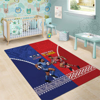 Toa Samoa Mate Ma'a Tonga Rugby Together Area Rug LT14 - Polynesian Pride