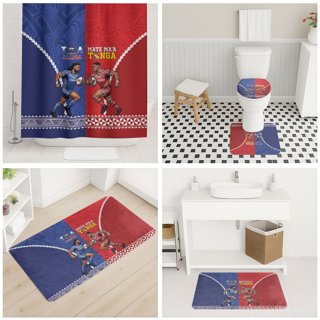Toa Samoa Mate Ma'a Tonga Rugby Together Bathroom Set LT14 - Polynesian Pride