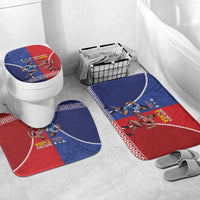Toa Samoa Mate Ma'a Tonga Rugby Together Bathroom Set LT14 Mat Set Only (3 pcs) One Size Multicolor - Polynesian Pride