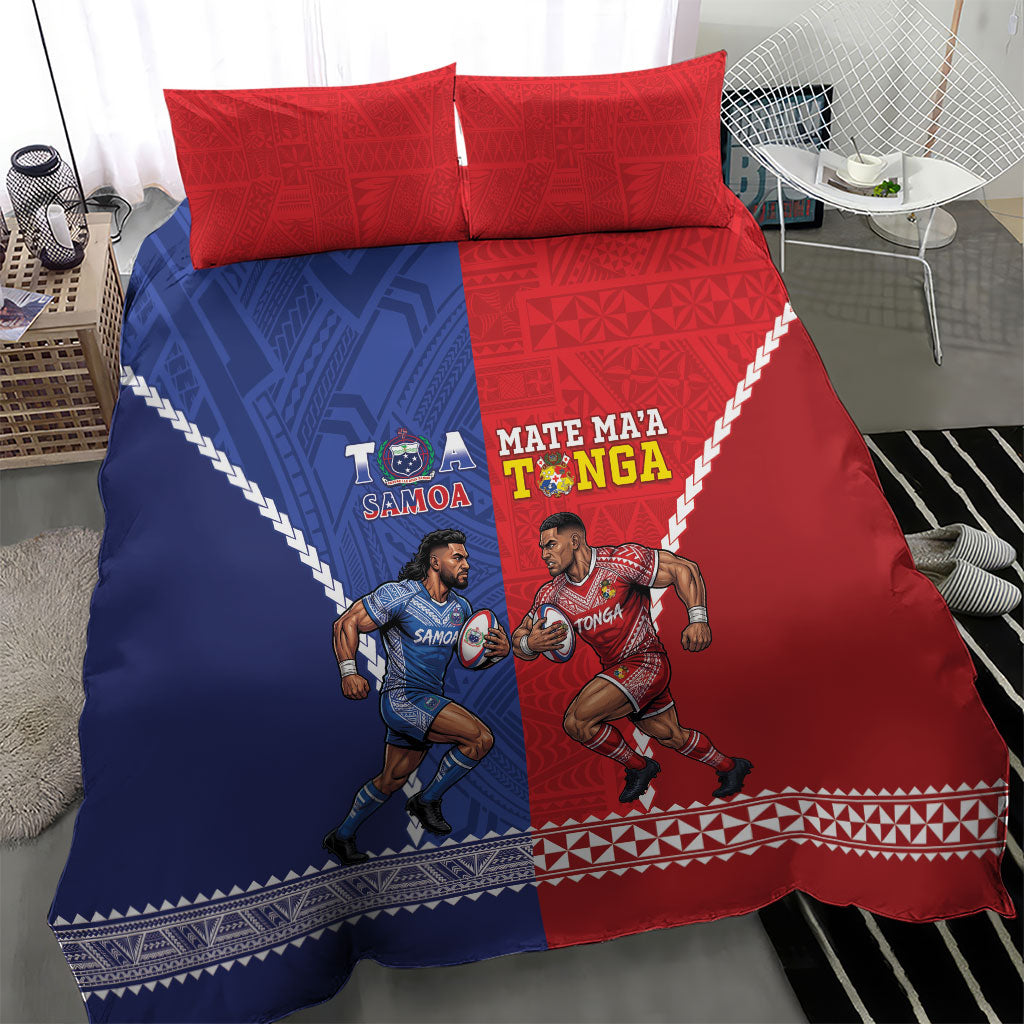 Toa Samoa Mate Ma'a Tonga Rugby Together Bedding Set LT14 - Polynesian Pride