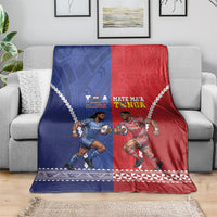 Toa Samoa Mate Ma'a Tonga Rugby Together Blanket LT14 - Polynesian Pride