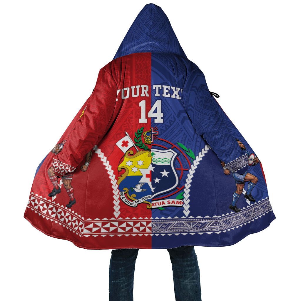 Toa Samoa Mate Ma'a Tonga Rugby Together Custom Cloak LT14 Unisex Multicolor - Polynesian Pride