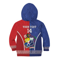 Toa Samoa Mate Ma'a Tonga Rugby Together Custom Kid Hoodie LT14 - Polynesian Pride