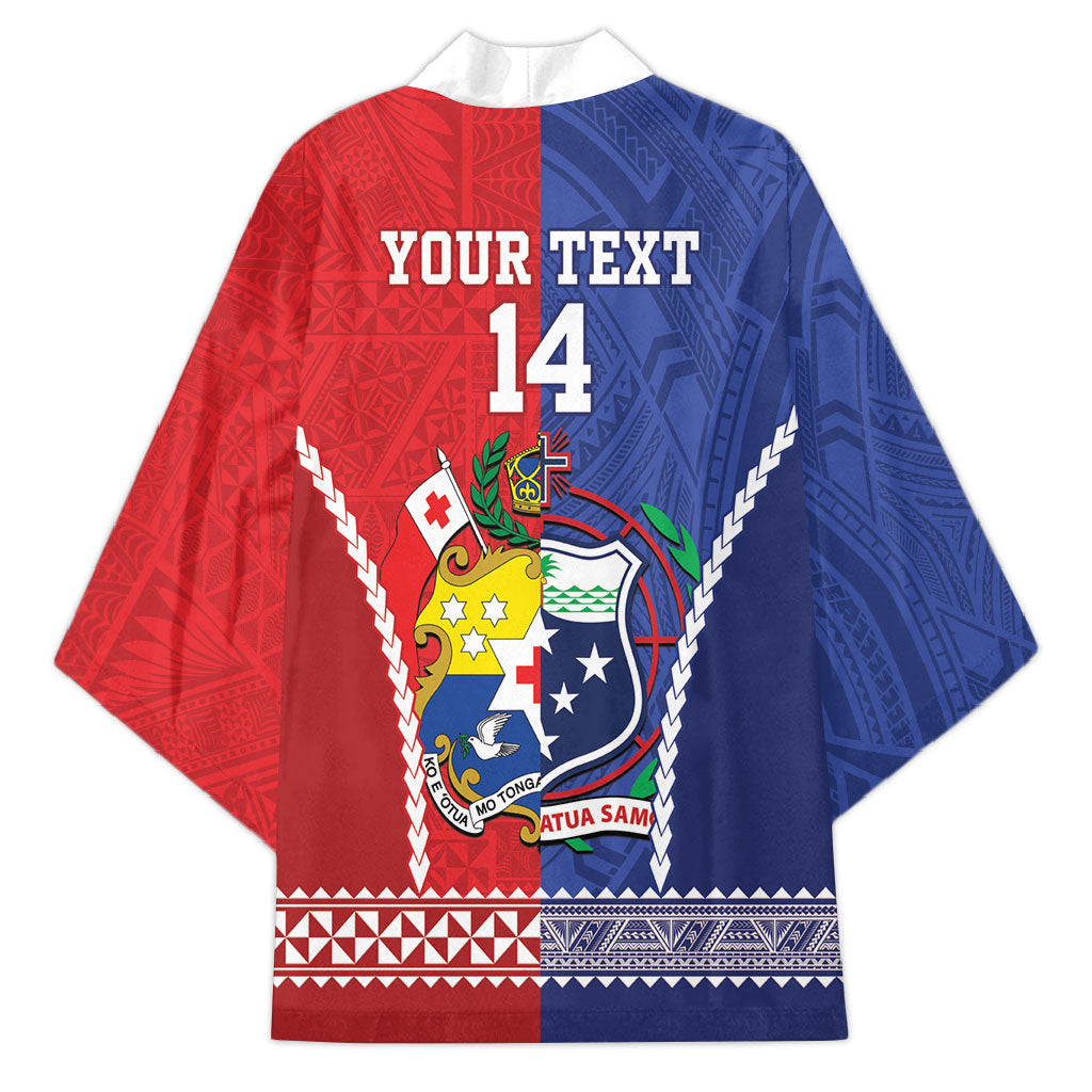 Toa Samoa Mate Ma'a Tonga Rugby Together Custom Kimono LT14 - Polynesian Pride