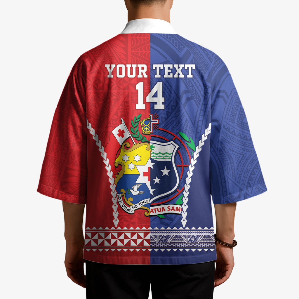 Toa Samoa Mate Ma'a Tonga Rugby Together Custom Kimono LT14 - Polynesian Pride