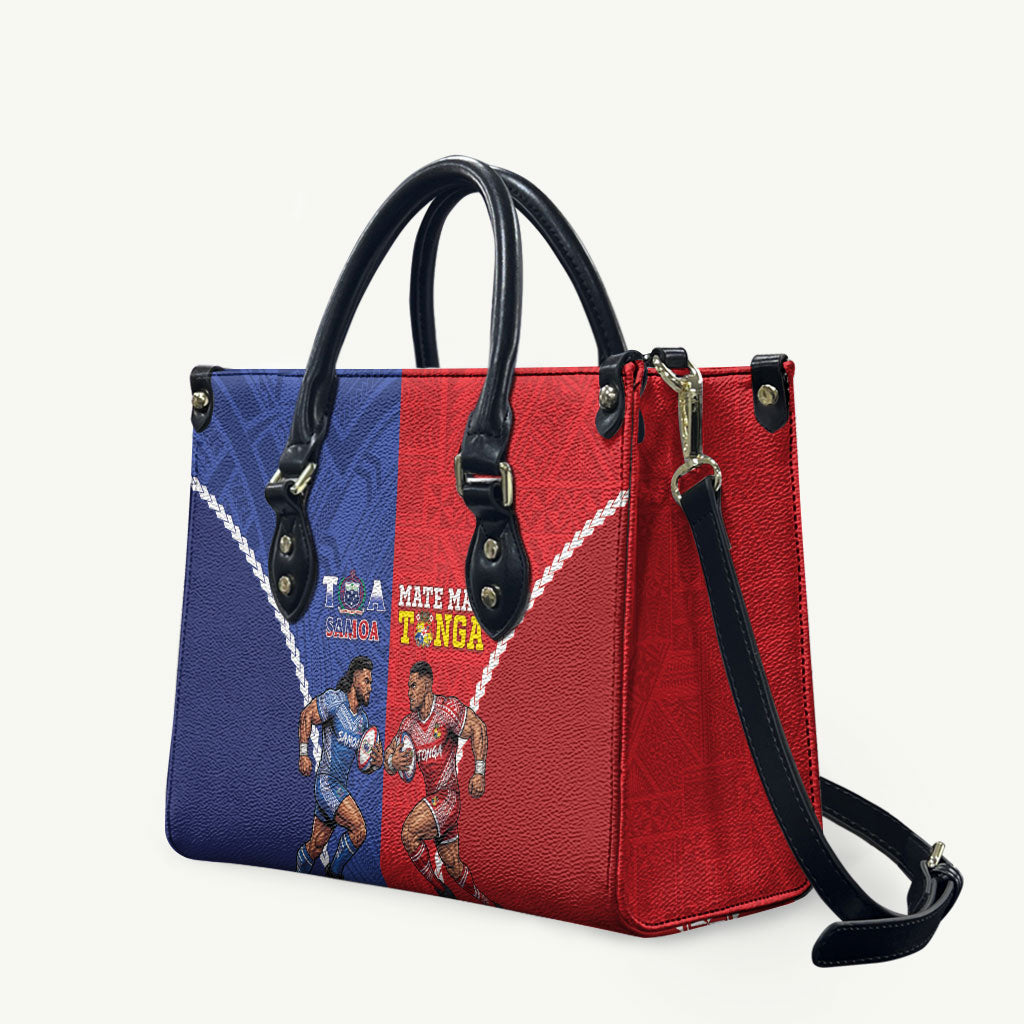 Toa Samoa Mate Ma'a Tonga Rugby Together Leather Bag LT14 Multicolor - Polynesian Pride
