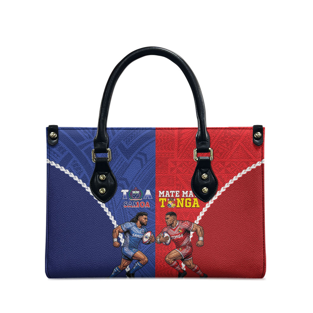 Toa Samoa Mate Ma'a Tonga Rugby Together Leather Bag LT14 - Polynesian Pride