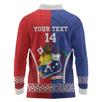 Toa Samoa Mate Ma'a Tonga Rugby Together Custom Long Sleeve Polo Shirt LT14 - Polynesian Pride