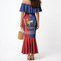 Toa Samoa Mate Ma'a Tonga Rugby Together Custom Mermaid Dress LT14 - Polynesian Pride