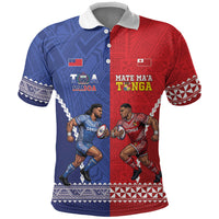 Toa Samoa Mate Ma'a Tonga Rugby Together Custom Polo Shirt LT14 Multicolor - Polynesian Pride