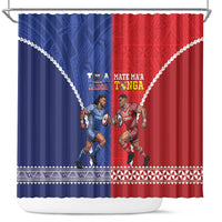 Toa Samoa Mate Ma'a Tonga Rugby Together Shower Curtain LT14 Multicolor - Polynesian Pride
