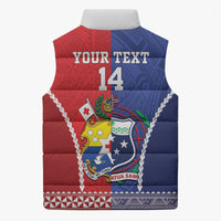Toa Samoa Mate Ma'a Tonga Rugby Together Custom Sleeveless Puffer Jacket LT14 - Polynesian Pride