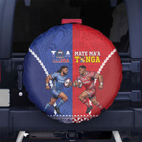 Toa Samoa Mate Ma'a Tonga Rugby Together Spare Tire Cover LT14 No hole Multicolor - Polynesian Pride