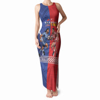 Toa Samoa Mate Ma'a Tonga Rugby Together Custom Tank Maxi Dress LT14 Women Multicolor - Polynesian Pride