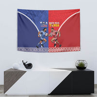 Toa Samoa Mate Ma'a Tonga Rugby Together Tapestry LT14 - Polynesian Pride