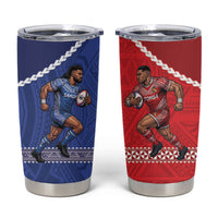 Toa Samoa Mate Ma'a Tonga Rugby Together Tumbler Cup LT14 Multicolor - Polynesian Pride