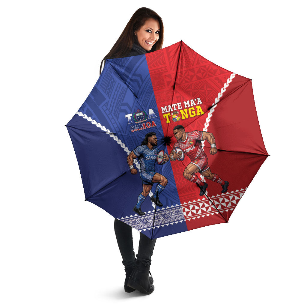 Toa Samoa Mate Ma'a Tonga Rugby Together Umbrella LT14 - Polynesian Pride