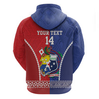 Toa Samoa Mate Ma'a Tonga Rugby Together Custom Zip Hoodie LT14 - Polynesian Pride