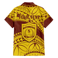 Personalised Samoa College Family Matching Summer Maxi Dress and Hawaiian Shirt Samoan Pattern LT14 - Polynesian Pride