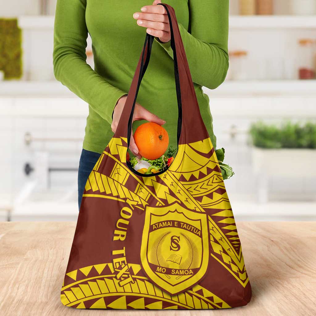 Personalised Samoa College Grocery Bag Samoan Pattern