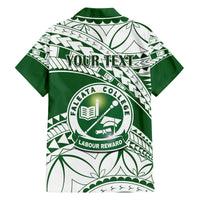 Personalised Samoa Faleata College Family Matching Tank Maxi Dress and Hawaiian Shirt Samoan Pattern LT14 - Polynesian Pride