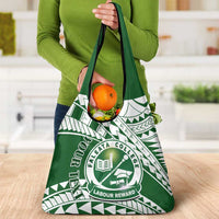 Personalised Samoa Faleata College Grocery Bag Samoan Pattern