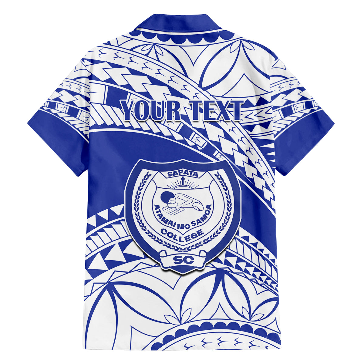 Personalised Samoa Safata College Family Matching Puletasi Dress and Hawaiian Shirt Samoan Pattern LT14 - Polynesian Pride