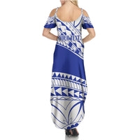 Personalised Samoa Safata College Family Matching Summer Maxi Dress and Hawaiian Shirt Samoan Pattern LT14 - Polynesian Pride