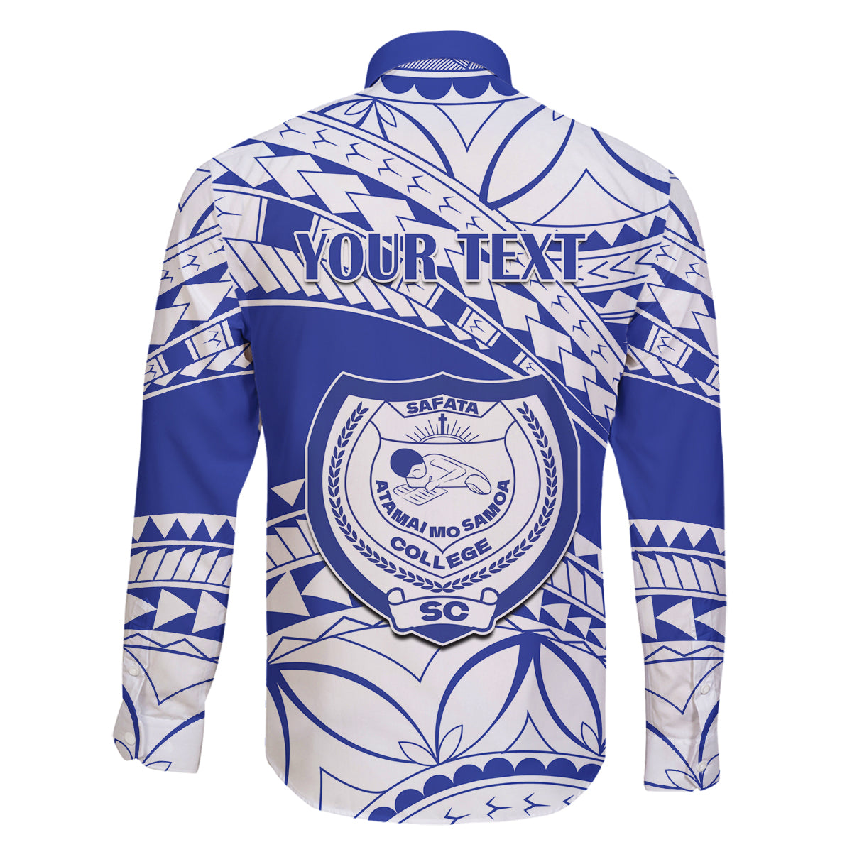 Personalised Samoa Safata College Family Matching Tank Maxi Dress and Hawaiian Shirt Samoan Pattern LT14 - Polynesian Pride
