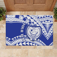Personalised Samoa Safata College Rubber Doormat Samoan Pattern LT14 - Polynesian Pride