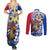 Personalised Philippines Couples Matching Summer Maxi Dress and Long Sleeve Button Shirt Filipino Sarimanok With Polynesian Tattoo LT14 - Polynesian Pride